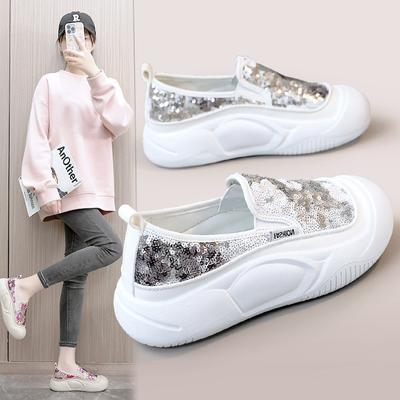 ZY-Xfl50 Новые белые туфли, женские весенне-летние дышащие туфли на толстой подошве, удобные и модные корейские модные женские туфли-лодочки