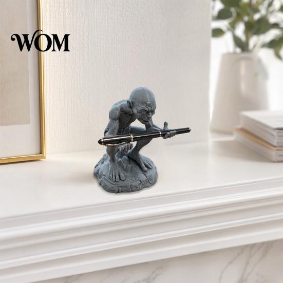 Character-themed Pen Holder 3D Printed Gollum Holder, Fan-Exclusive Collectible, Creative Desktop Decoration with Stable Base, Personalized Stand for