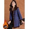 Kebell Women's Reversible Hooded Plaid Winter Coat