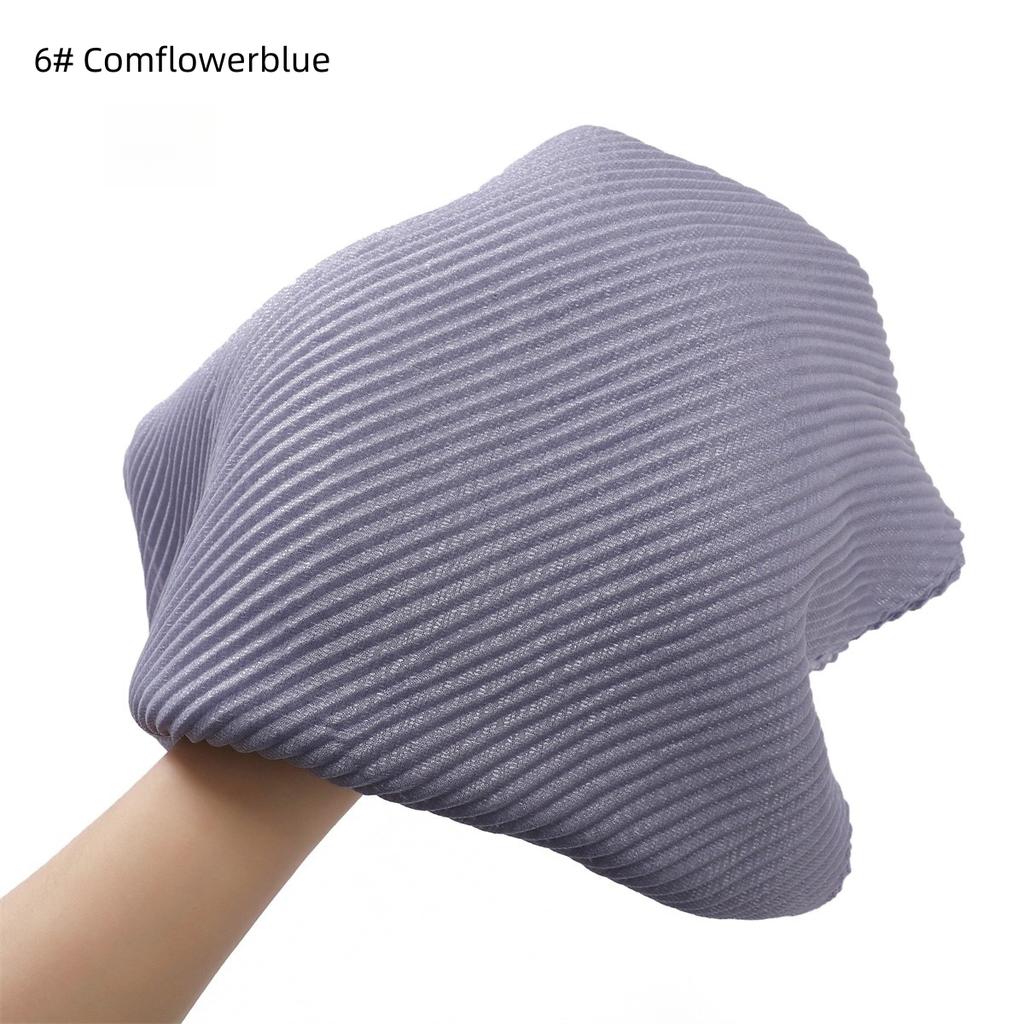 High Quality Breathable Women's Shiny Pleated Hijab Scarf Fashion Polyester Golden Sliver Crinkle Head Wraps Islamic Turban