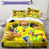 3pcs Neymar10 Design Cover Set - HD Printed Bedding with 1 Cover and 2 Pillowcases - Perfect for Home and Dorm Decor