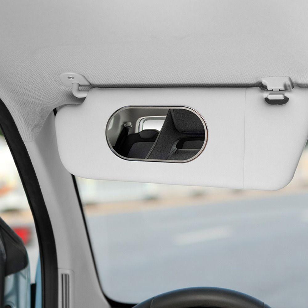 Portable Car Makeup Mirror Self-adhesive Auto Vanity Mirror Car Sun Visor Mirror Auto Accessories