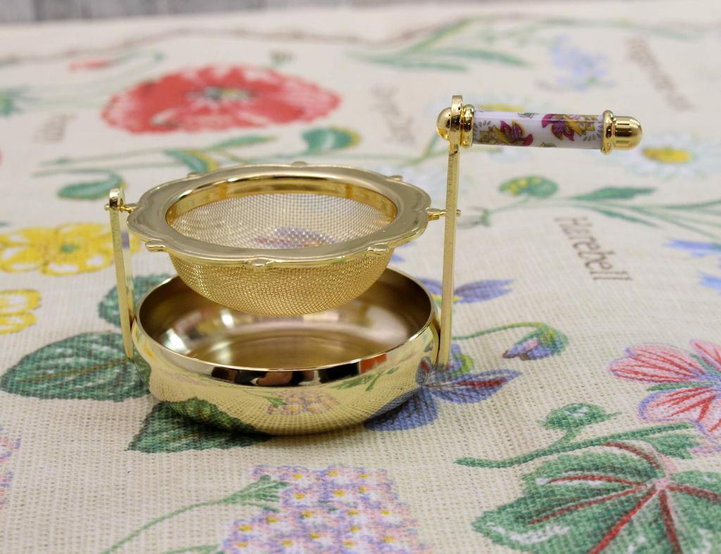 Характеристики вращающегося ситечка для чая Castle Enterprise MINTON Haddon Hall, произведенного в Японии, подарочная упаковка