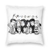 Friends Crew Square Pillowcase Polyester Linen Velvet Pattern Zip Decor Throw Pillow Case Sofa Cushion Cover