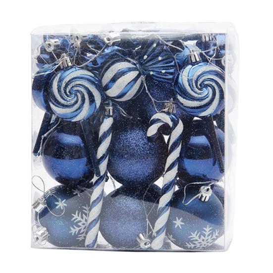 36/40/50 шт. набор рождественских шаров, красочные небьющиеся декоративные безделушки для рождественской елки, праздничные подвесные украшения со шнуром для домашнего магазина, витрины