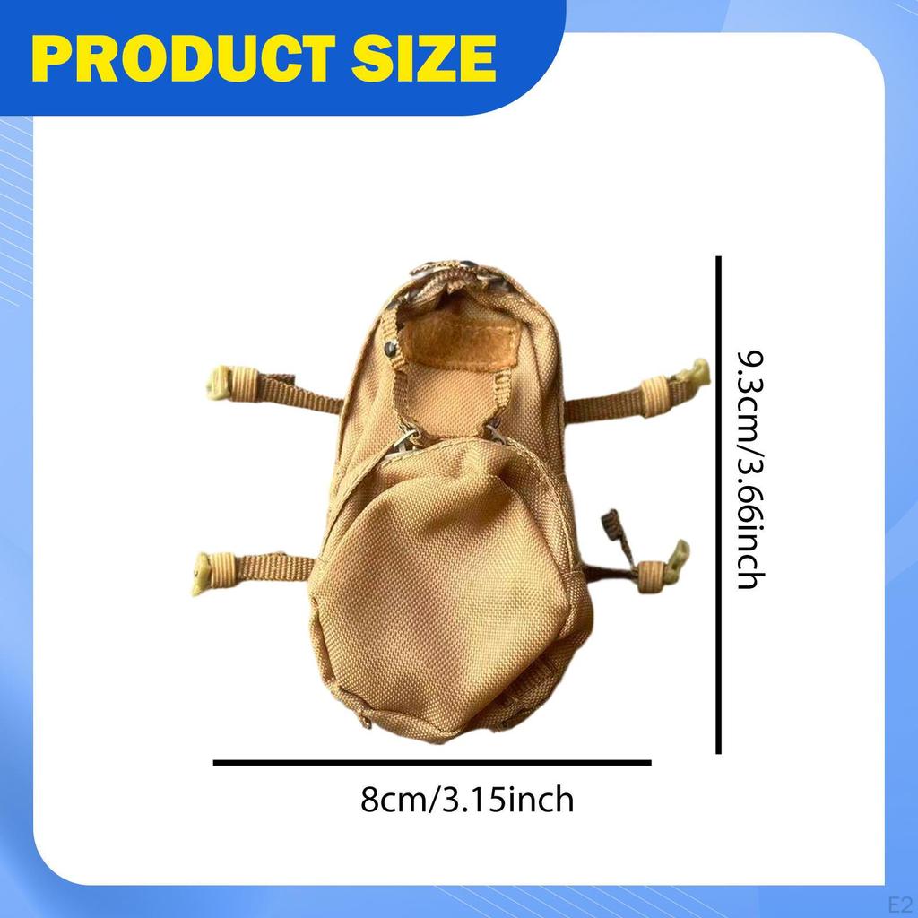1:6 Bag with Zip Realistic Lightweight Handmade Water Model Miniature Figure Accessory for 12''