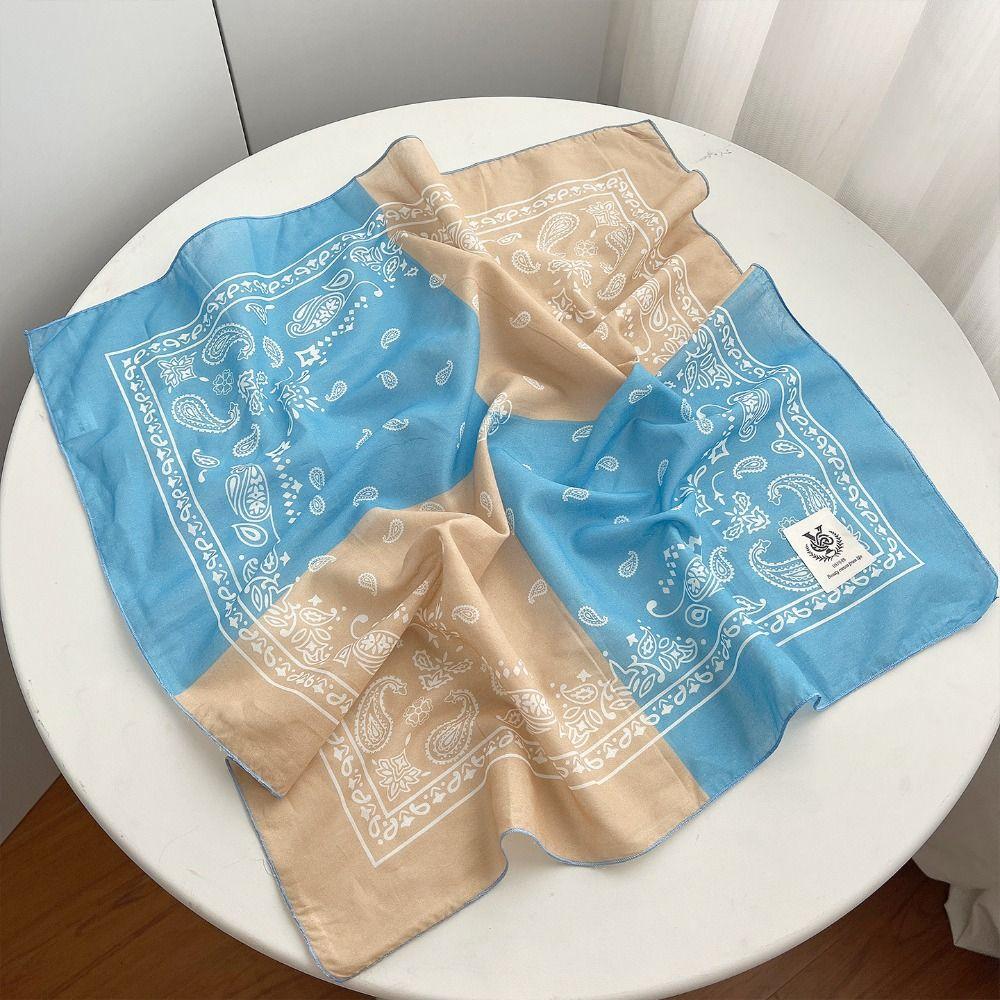 Korean Cashew Nut Print Silk Scarf Breathable Small Scarves Square Handkerchief  Scarf Accessories
