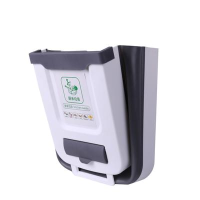 Складное мусорное ведро Бытовое подвесное складное мусорное ведро для гостиной кухни спальниСерое M (8L)