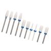10pcs Ceramic Ceramic Nail Drill Bit Set  Nail Surface Polishing And Shaping