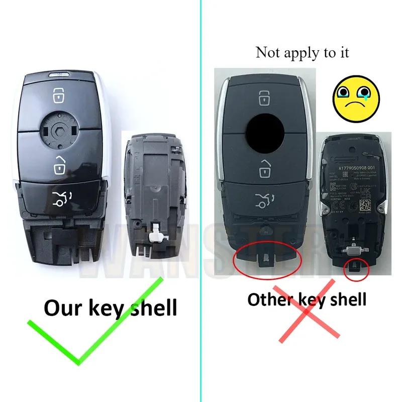 3 4 Bottons Car Key Fob Case Shell Housing for Mercedes Benz A C E S G Class GLC CLE CLA GLB GLS W177 W205 W213 W222 X167 AMG