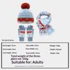 Kids Winter 3‑Piece Hat Scarf Gloves Set Snowflake Elk Jacquard Fleece Lined Thick Warm Knit Kit