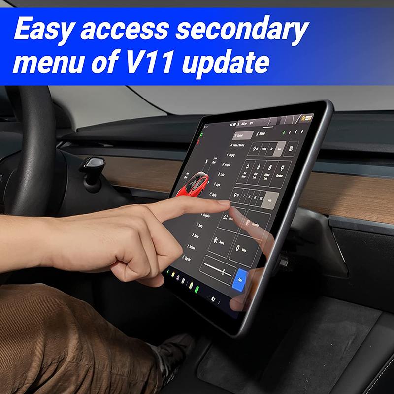 Вращающийся держатель экрана автомобиля для Tesla Model 3 Y 2017-2022, поворотный кронштейн для центральной консоли, поворот экрана GPS на 15/30 градусов