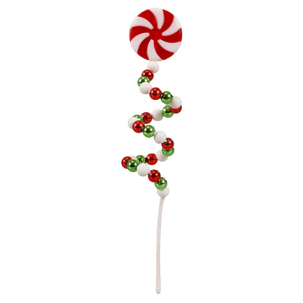 Christmas Tree Pick Spiral Candy Cane Pinwheel Colorful Decorative Pick DIY Christmas Decor Modern Christmas