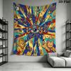 Eye of Horus Wall Tapestry Aesthetic Wall Hanging Printed Fabric Blanket Decorative Tapestries for Bedroom Living Room Home Decor
