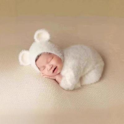 Девочка Мальчик Фото Реквизит Новорожденный Младенец Костюм Медведь Тема Комбинезон Шапка Одежда Наряд Фотосессия Одежда Детские Товары