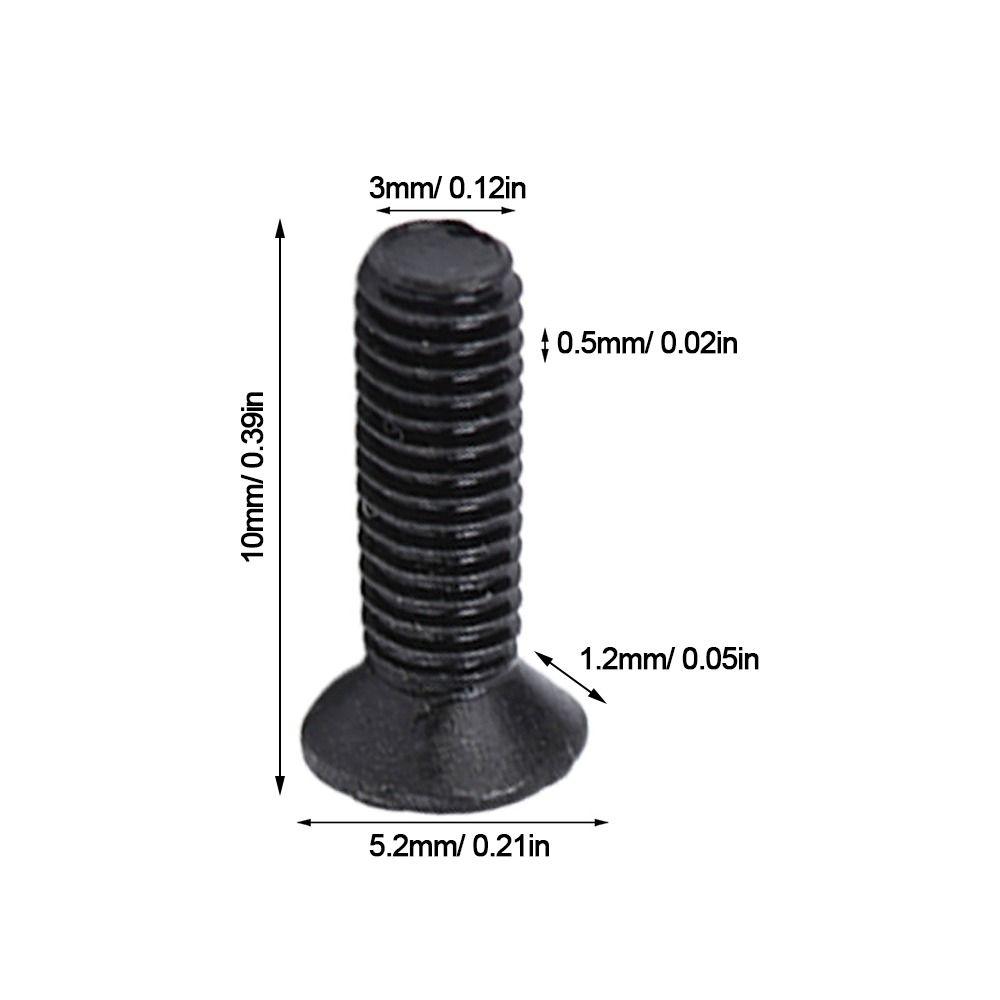 350pcs M3x10 Countersunk Screw Set Black Phillips Flat Head Screws Small Electronics