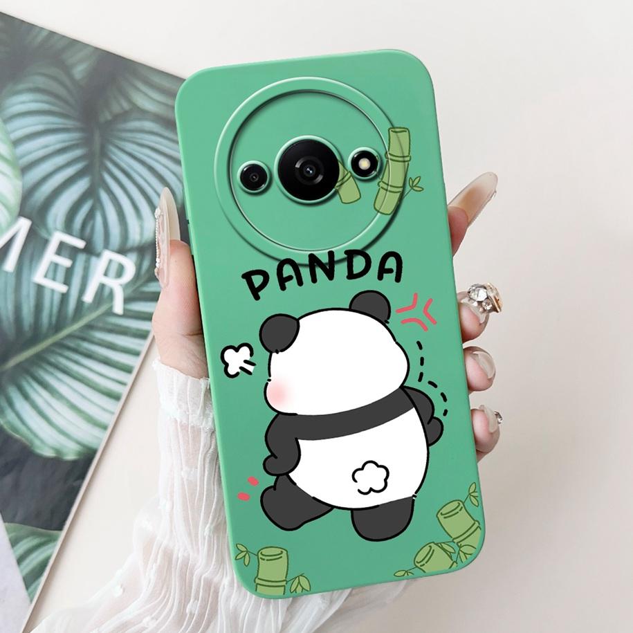Чехол для Xiaomi Redmi A3 2024 Новый Модный Квадратный Силиконовый Цветочный Чехол для Защиты Объектива Камеры для Xiaomi Poco C61 RedmiA3 Бампер
