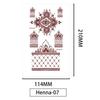 Lace Brown Waterproof Henna Flower Tattoo Stickers for Hands