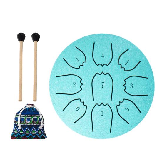 Стальной язычковый барабан 4/6 дюймов 8/9 тонов дождевой барабан для улицы сада звукотерапия музыкальные инструменты для взрослых детей мини хэндпан барабаны для медитации