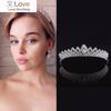 Европа и Америка великолепные хрустальные украшения тиара корона сплав горный хрусталь невесты маленькая корона повязка на голову свадебный головной убор