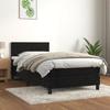 VidaXL Divan Bed with Mattress Black 90x190 Cm Velvet 3141337