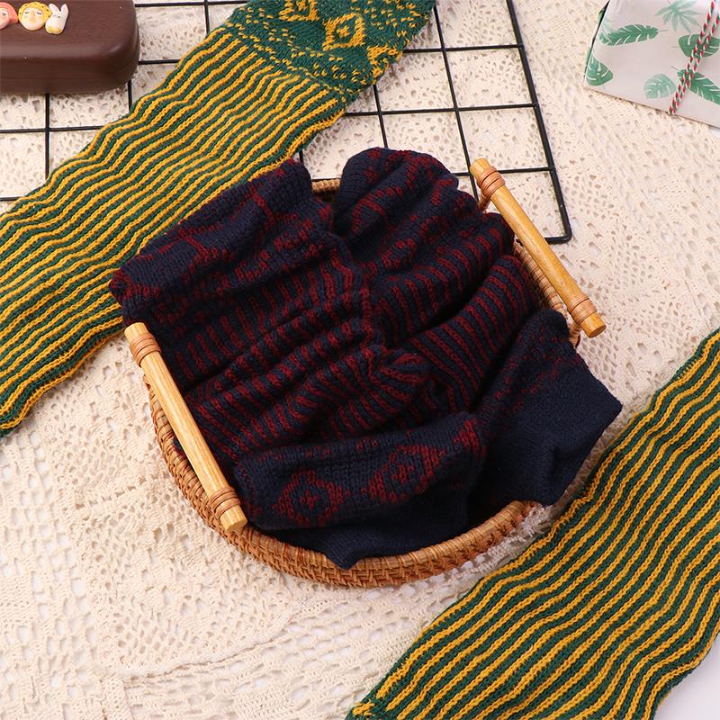 Осенние и Зимние Теплые Шерстяные Вязаные Гетры Без Стопы Бохо Роскошные Чулки Для Женщин Девочек