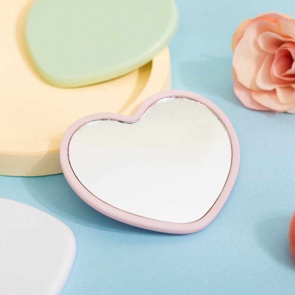 Handheld Handheld Mirror Single-sided Beauty Make-up Mirror Modern Heart-shaped Mirror Girls
