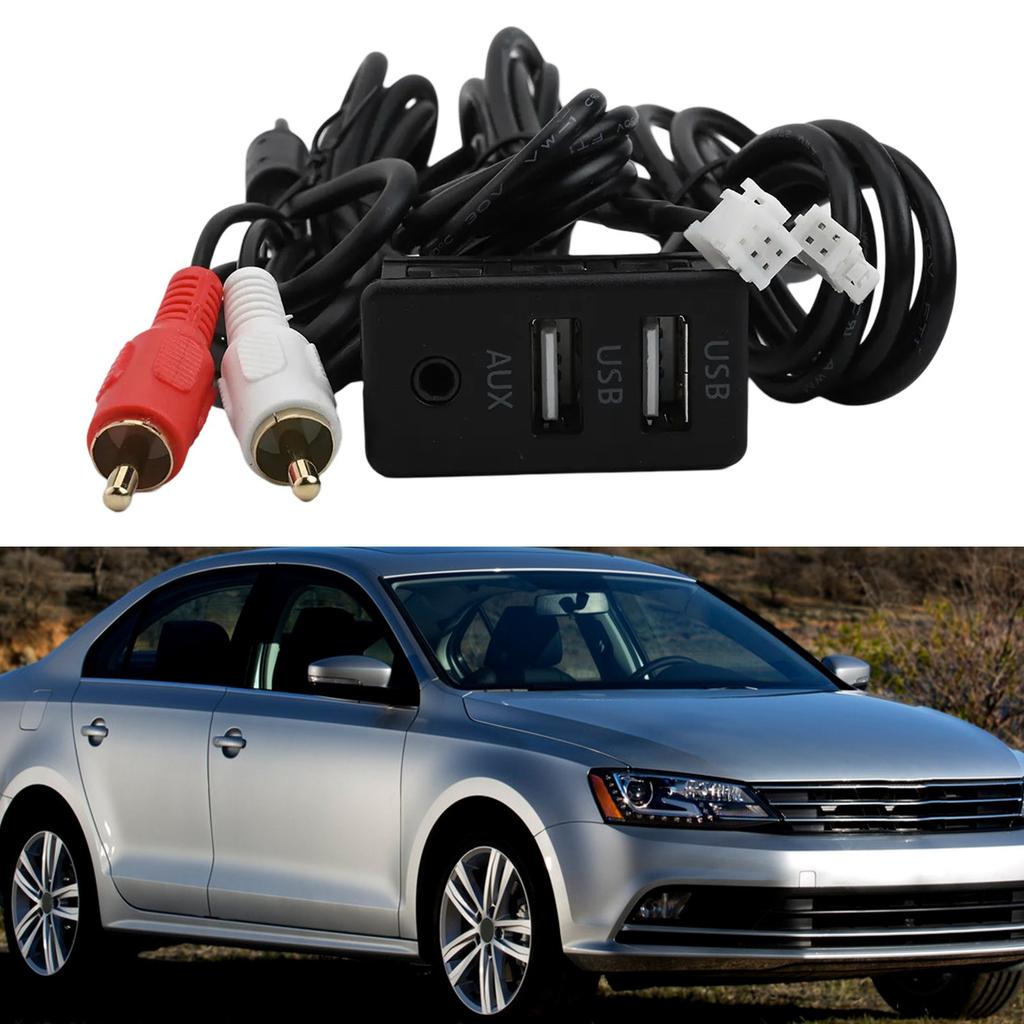 Крепление на приборную панель автомобиля с двумя портами USB AUX, расширение интерфейса панели