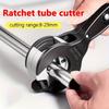 Heavy Duty Ratchet Pipe Cutter - Cutting Range 1/4 "to 7/8" for Copper, Aluminum, Stainless Steel, PPR, PE Pipe (8mm-29mm)