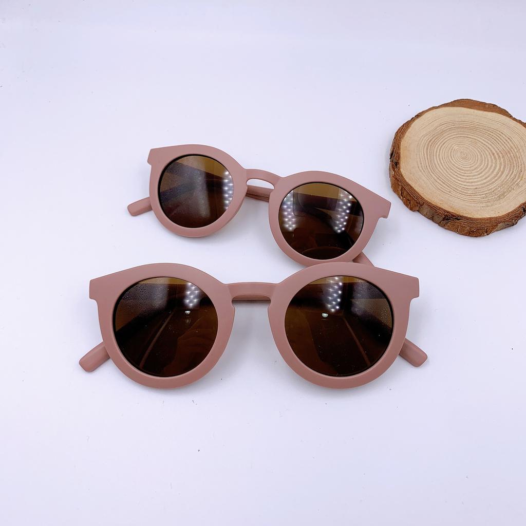 Parent-Child Fashion Matte Frame Versatile Retro Street Shot Glasses Children'S Big Face Round Adult Sunglasses Sunglasses