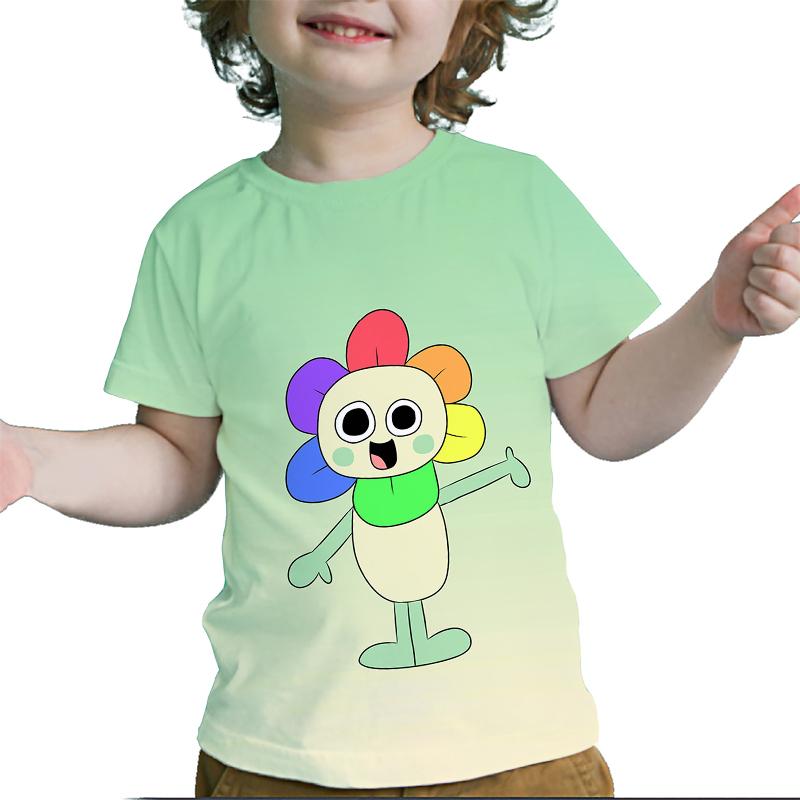 Футболка Dandy's World Детская одежда для девочек Kawaii Футболки для малышей Детская одежда Летние футболки с коротким рукавом для мальчиков с мультяшным принтом