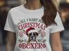 Xmas T Shirt Christmas TShirt Boxer Dog Xmas Tee Holiday Shirt Festive Top