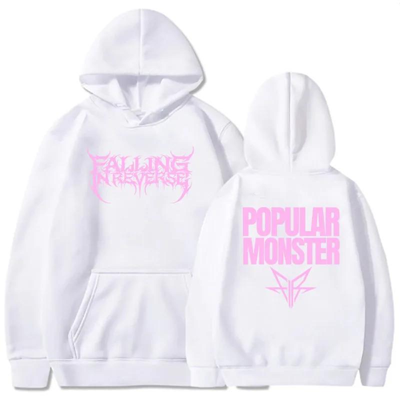 Альбом Популярный Monstour Принт Толстовки Falling in Reverse Рок-группа Толстовки Зимние Толстовки с капюшоном Пуловеры с длинным рукавом Moletom Мужские