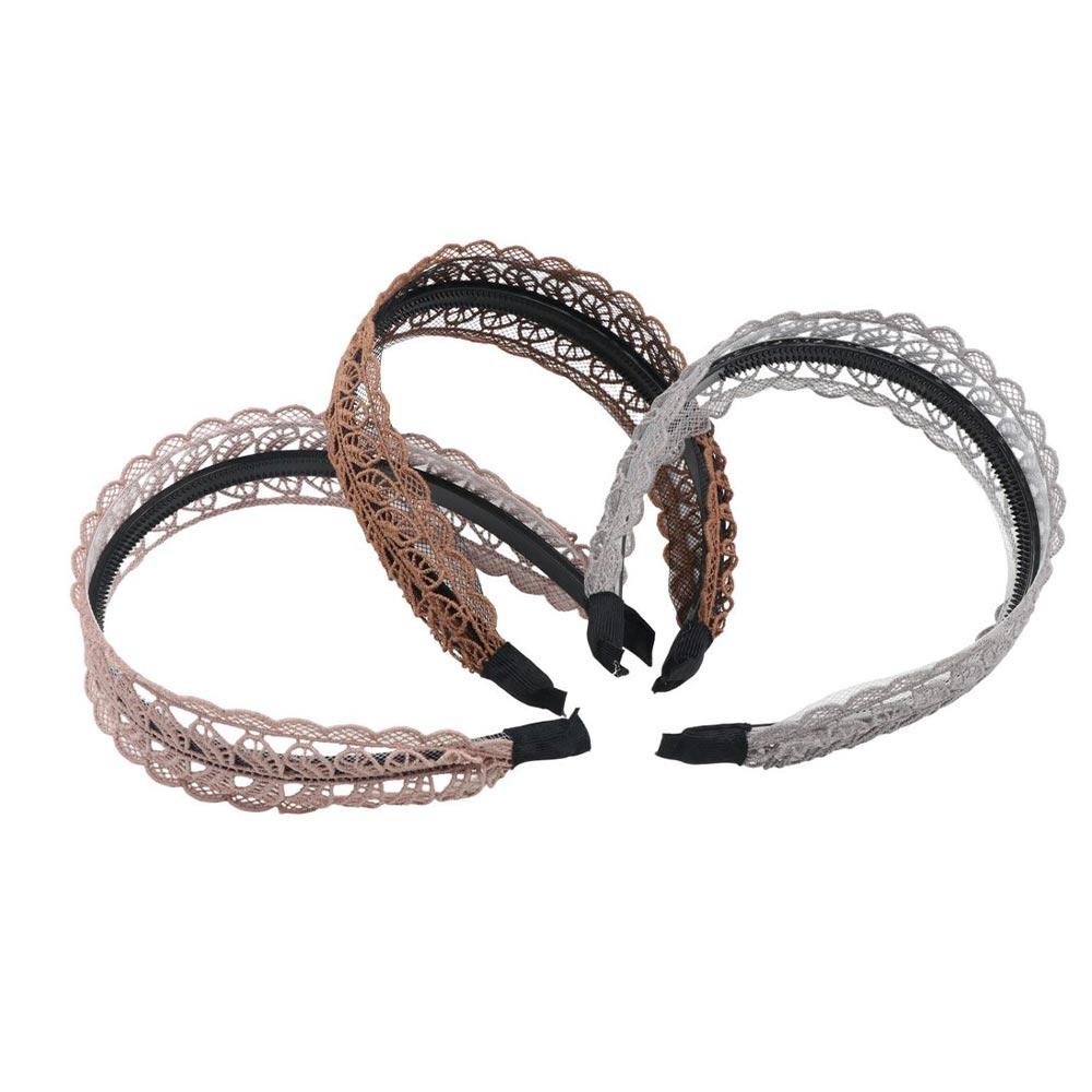 Design Resin Lace Leaves Headband Korean Style Hair Wear Women Hair Accessories Wide Side Hairband