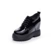 11cm Platform Wedge Hidden Heel Women Casual Shoes Chunky Sneakers Microfiber Leather Female Shoes Spring Autumn