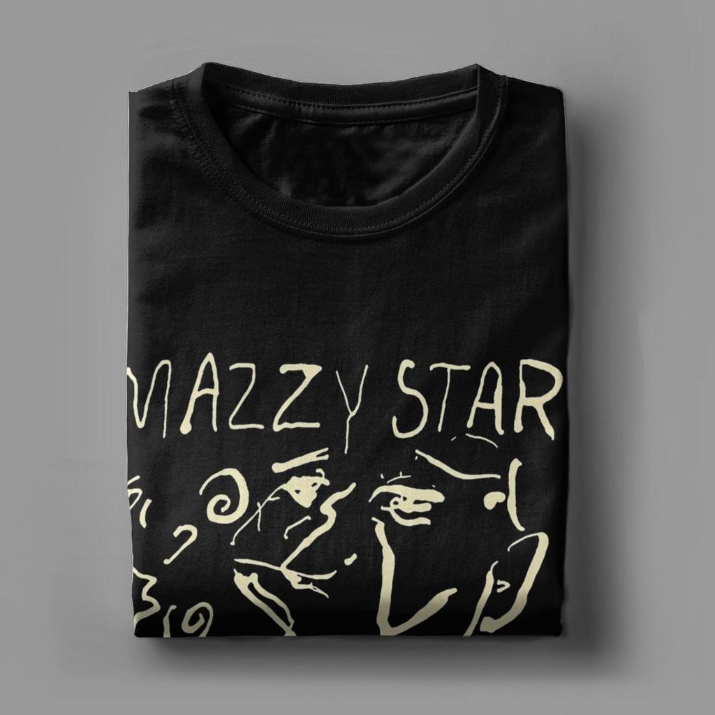 Мужская футболка Mazzy Star Leisure Cotton Tee Shirt Short Sleeve Band Music T Shirts Round Neck Clothes Classic