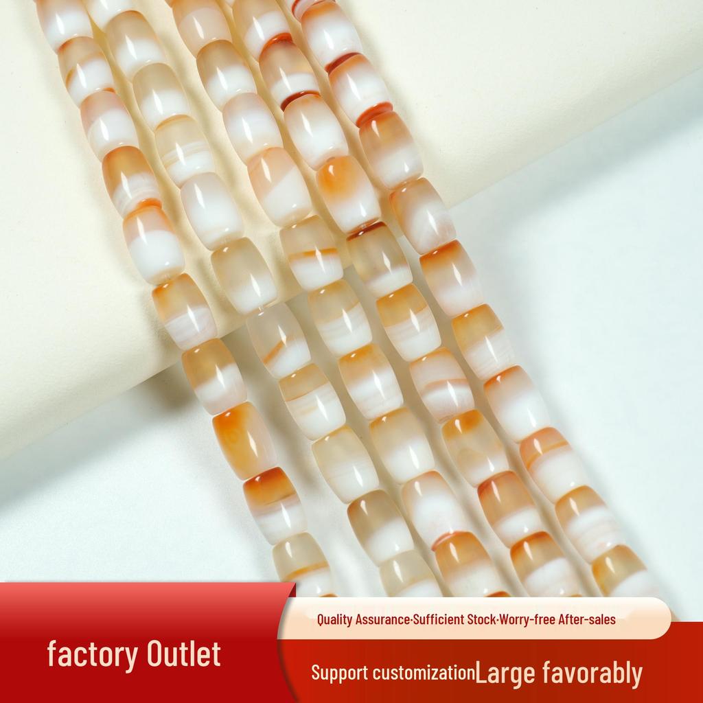 Натуральные красные агатовые бусины-бочонки с шероховатой поверхностью для DIY ручной работы браслетов