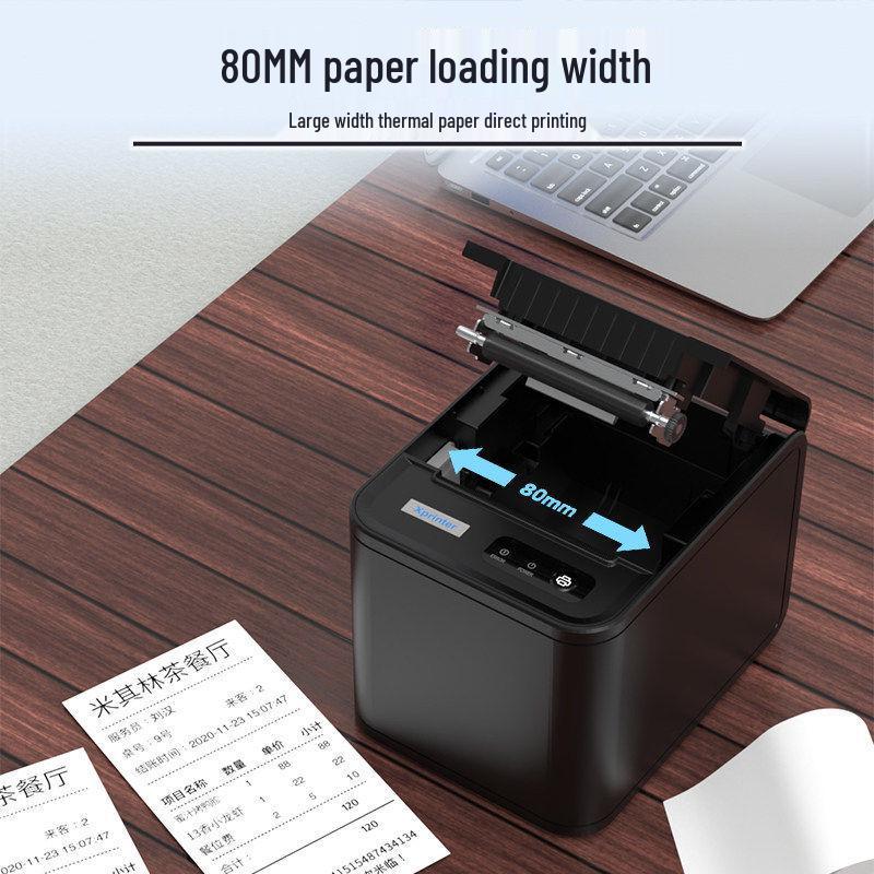 Xinye XP-80T Thermal Receipt Printer for Restaurants, Kitchens, Supermarkets, and Takeaways.