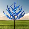 Modern Windmill Gardening Plug Wrought Iron Wind Solar Spinners  Courtyard