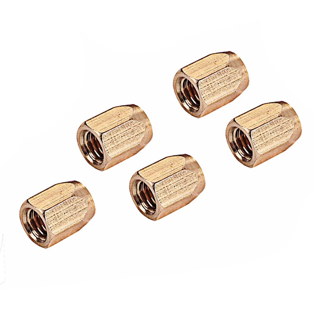 5 Pcs Golden Guitar Truss Nut Metal Electric Guitar Nut Brass Truss Nut For Electric Guitar