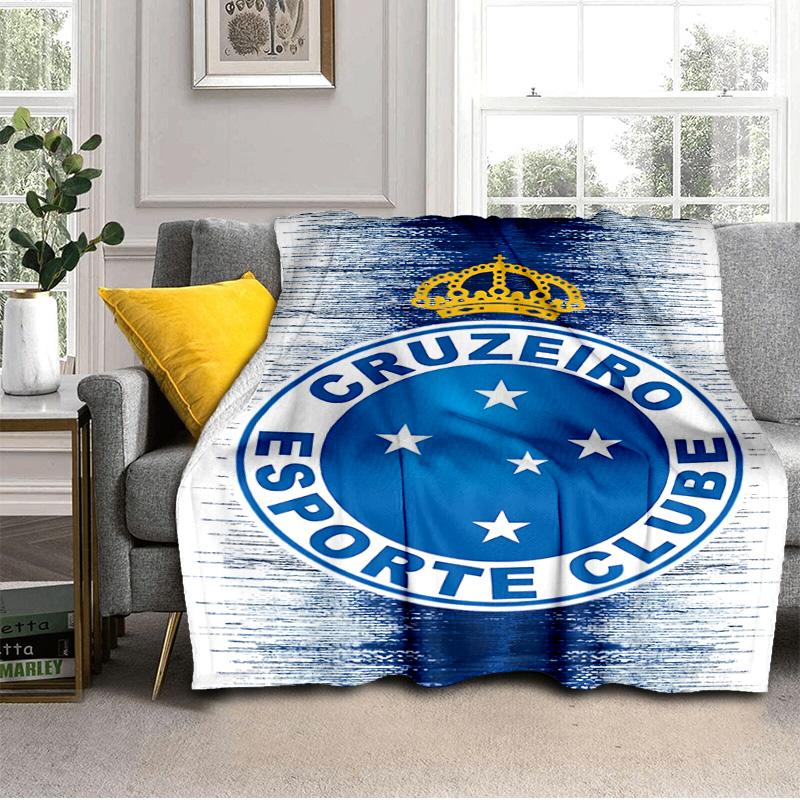 Cru-zeiro Esporte Club Crest Printed Throws Blanket Soft Flannel Blankets for Couch Bed Gifts for Men Women Picnic blanket Christmas gifts