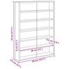 Wall Display Case with Shelf Beige 40 x 8.5 x 54 cm Plywood