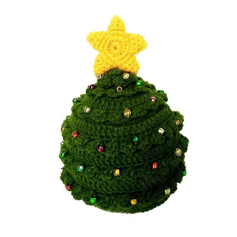 Girl's Christmas Tree Hat with Star Rhinestones