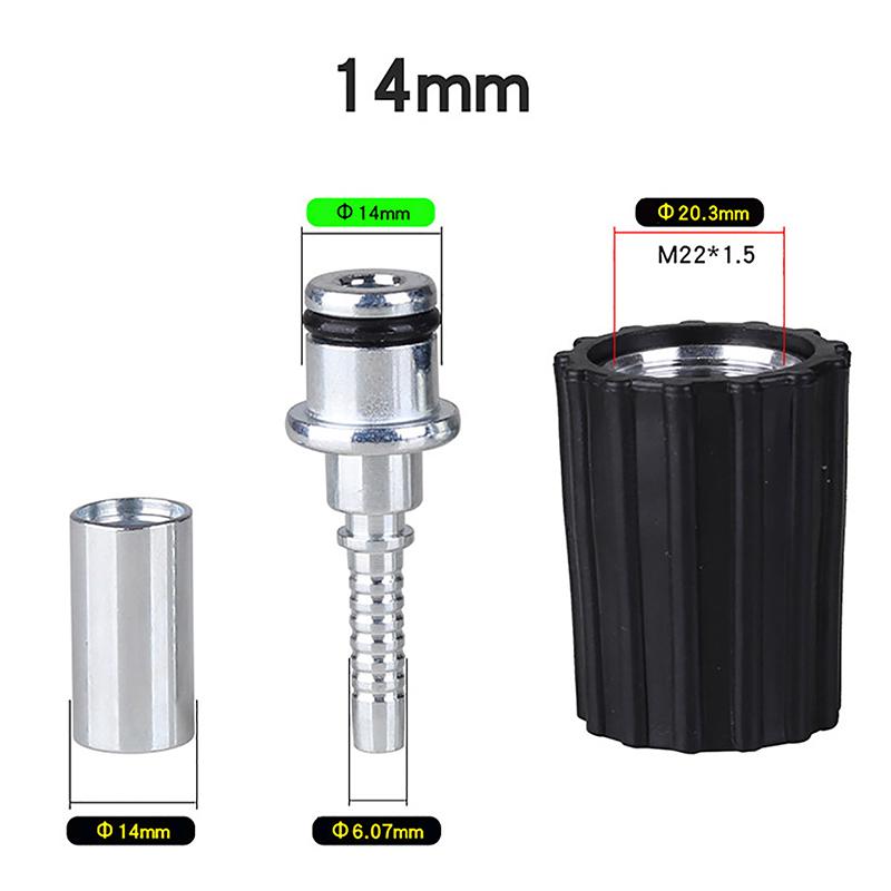 Фитинги для шланга мойки высокого давления D14 D15 мм кольцевая гайка M22 фитинг для шланга мойки автомобиля поворотный соединитель