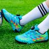 Girls' Football Shoes Children's Rotating Button Broken Nail Sneakers Boys' Game Special Training Shoes Middle and Older Children's Running Shoes