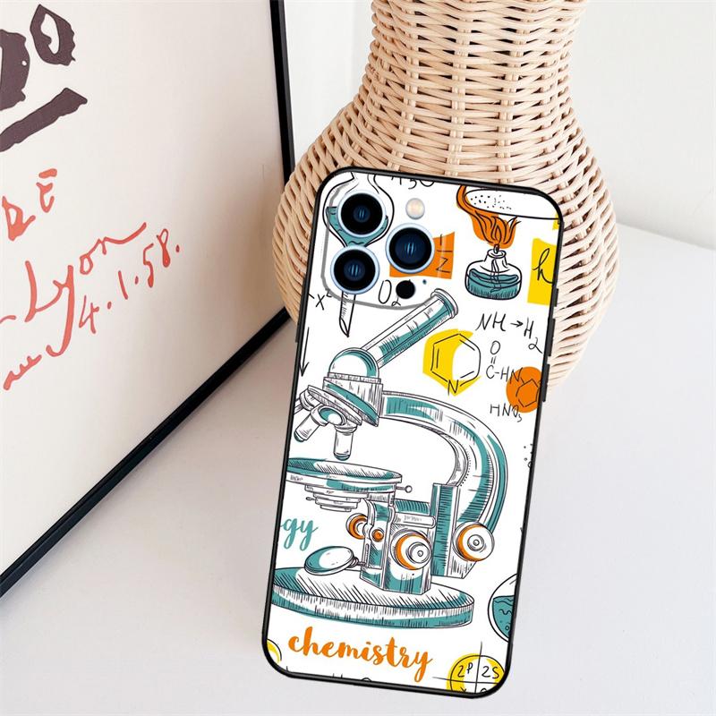Винтажная funda для химической лаборатории для iPhone 16 15 Pro 14 Pro Max Plus 11 13 12 Mini X XS XR Чехол для телефона