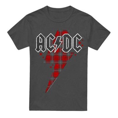 AC/DC Унисекс футболка для взрослых в клетку с молнией