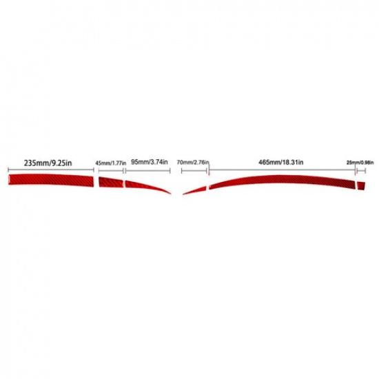 6Pcs Red Carbon Fiber Interior Dashboard Cover Trim Fit For 2008-12 Honda Accord