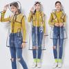 Fashion EVA Transparent Raincoat Outdoor Ladies Rain Coat Jacket Waterproof Adults Men Women Clear Poncho Hiking Biker Rainwear