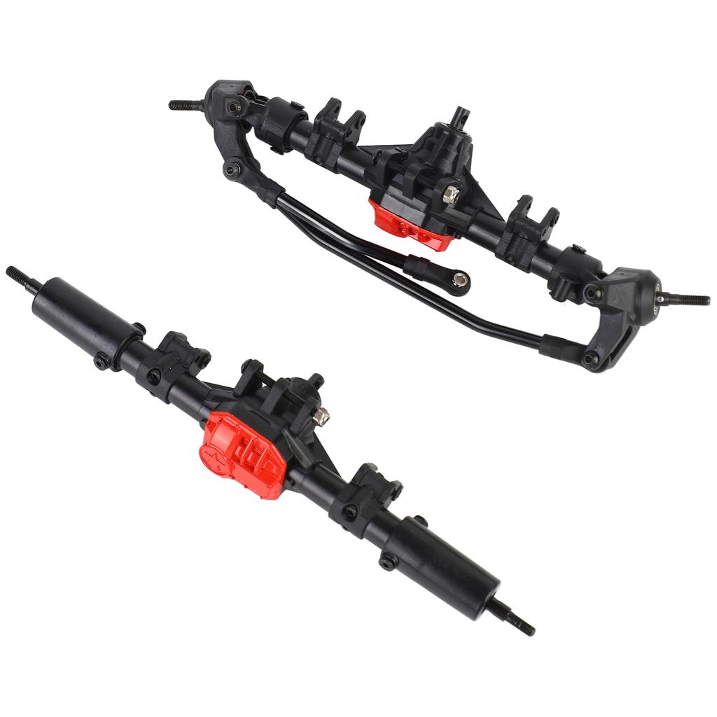 RC Car Front Rear Straight Complete Axle with 2pcs Metal Drive Shafts for Axial SCX10 II 90046 90047 1 10 RC Crawler